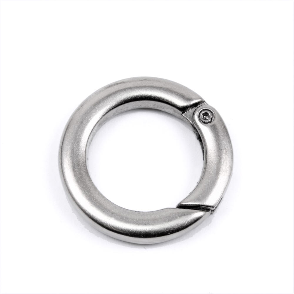 Karabiner 20 mm Rund Nickel matt | kaufen im Shop bei Patchwork.de
